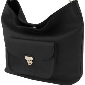 2012 Banana Republic Black pebbled Leather Slouchy Melissa Hobo Bag